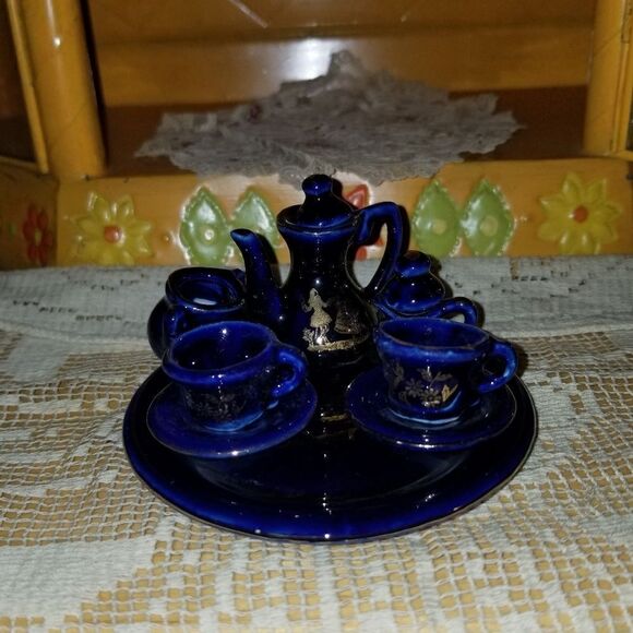 Decorative miniture tea set ceramic - Picture 1 of 17